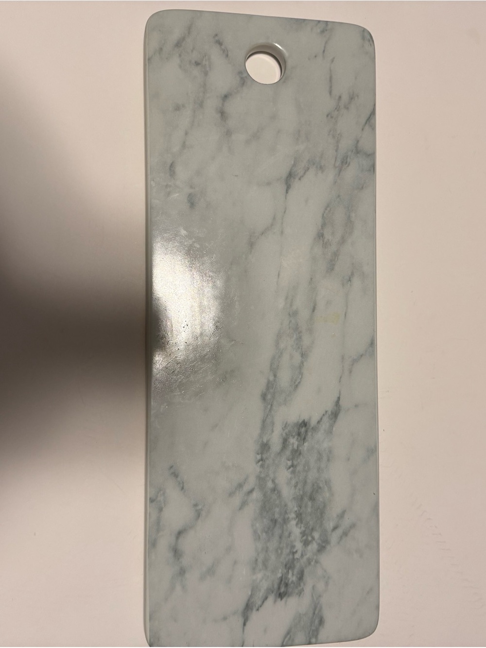 Food Network White Marble Glass Cutting Board